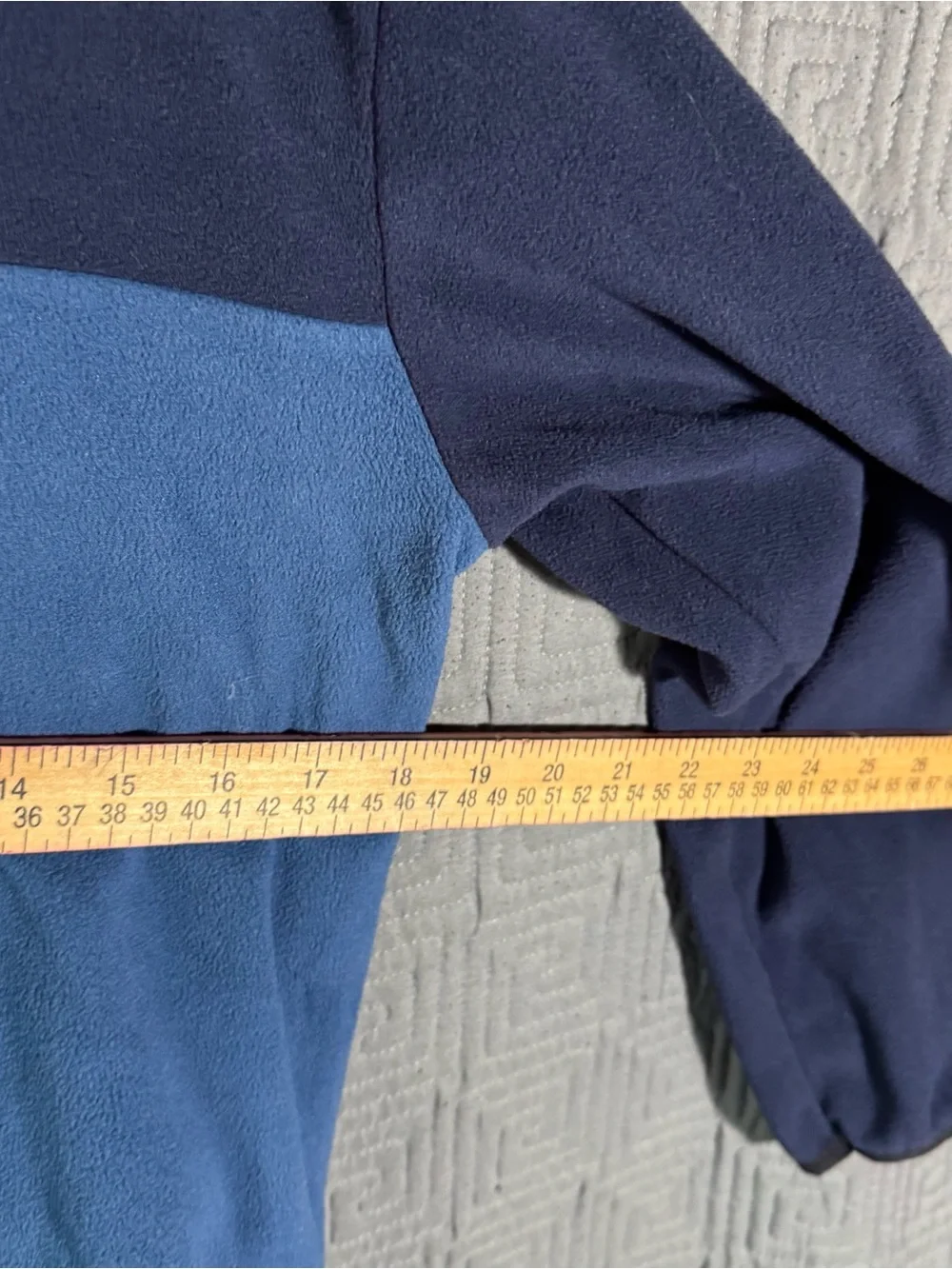 The Childrens Place Boys Blue Colorblock Fleece Pullover Half Zip Size L 10 12